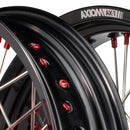 Axiom Honda CRF250-450X 2004-17 "Cush Drive" Black Rim / Red Hub / Red Nipples 17x3.5/4.25 Supermoto Wheels-3