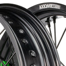 Axiom Kawasaki KLX450 Black Rim / Green Hub / Black Spokes / Black Nipples 17x3.5/17x4.25 Supermoto Wheels-3