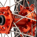 Axiom KTM / Husqvarna / Gas Gas 2003-24 Black Rim / Orange Hub / Orange Nipples 17x.3.5/17x4.25 Supermoto Wheels-2