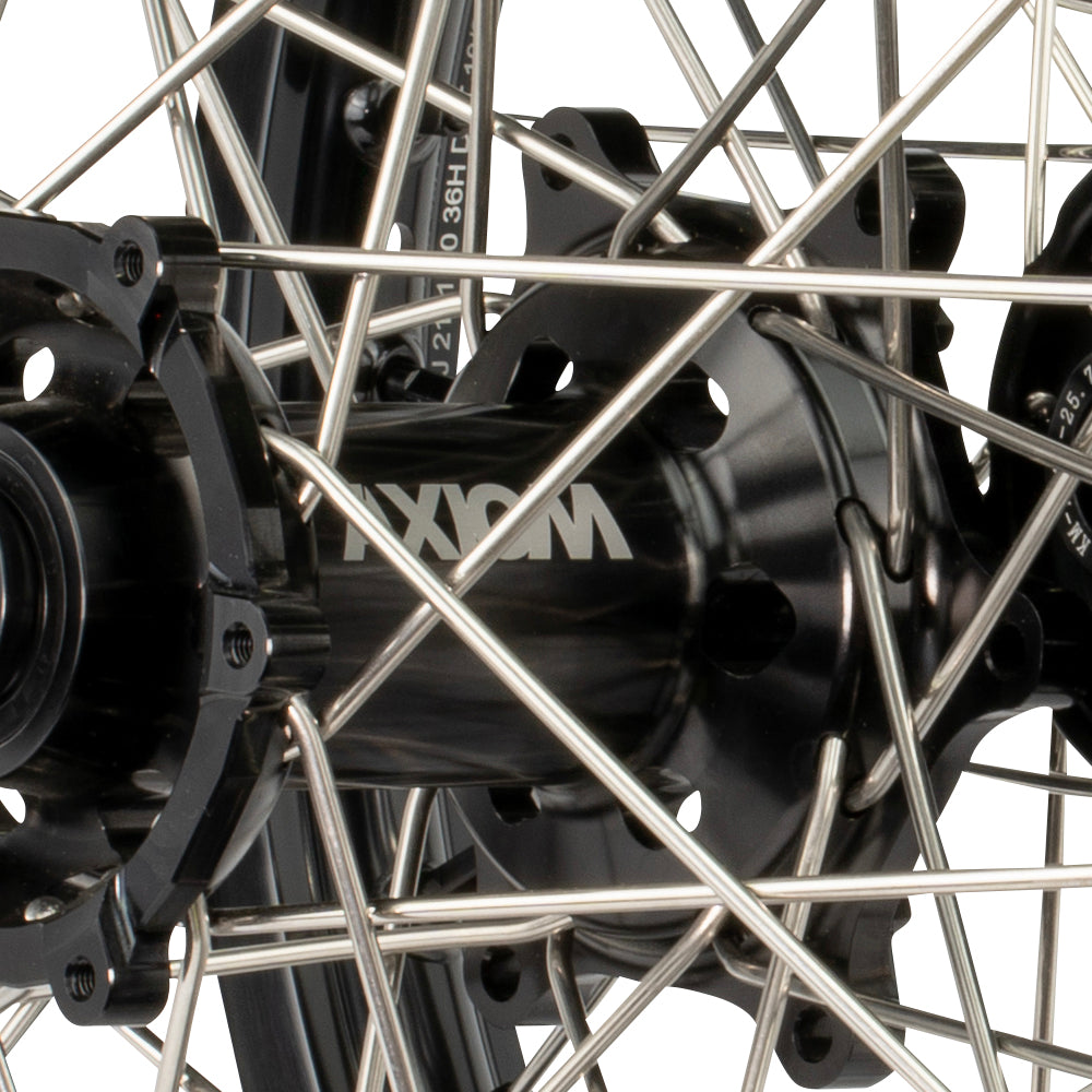 Axiom Suzuki DRZ400E 2000-24 Black Rim / Black Hub / Black Nipples 21x1.6/18x2.15 Complete Wheel Set