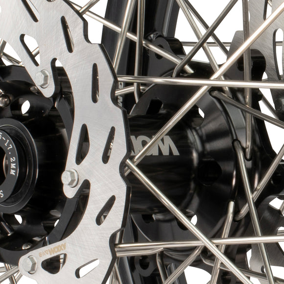 Axiom Kawasaki KLX450 2007-24 Black Rim / Black Hub / Black Nipples 21x1.6/18x2.15 Wheel Set with Discs