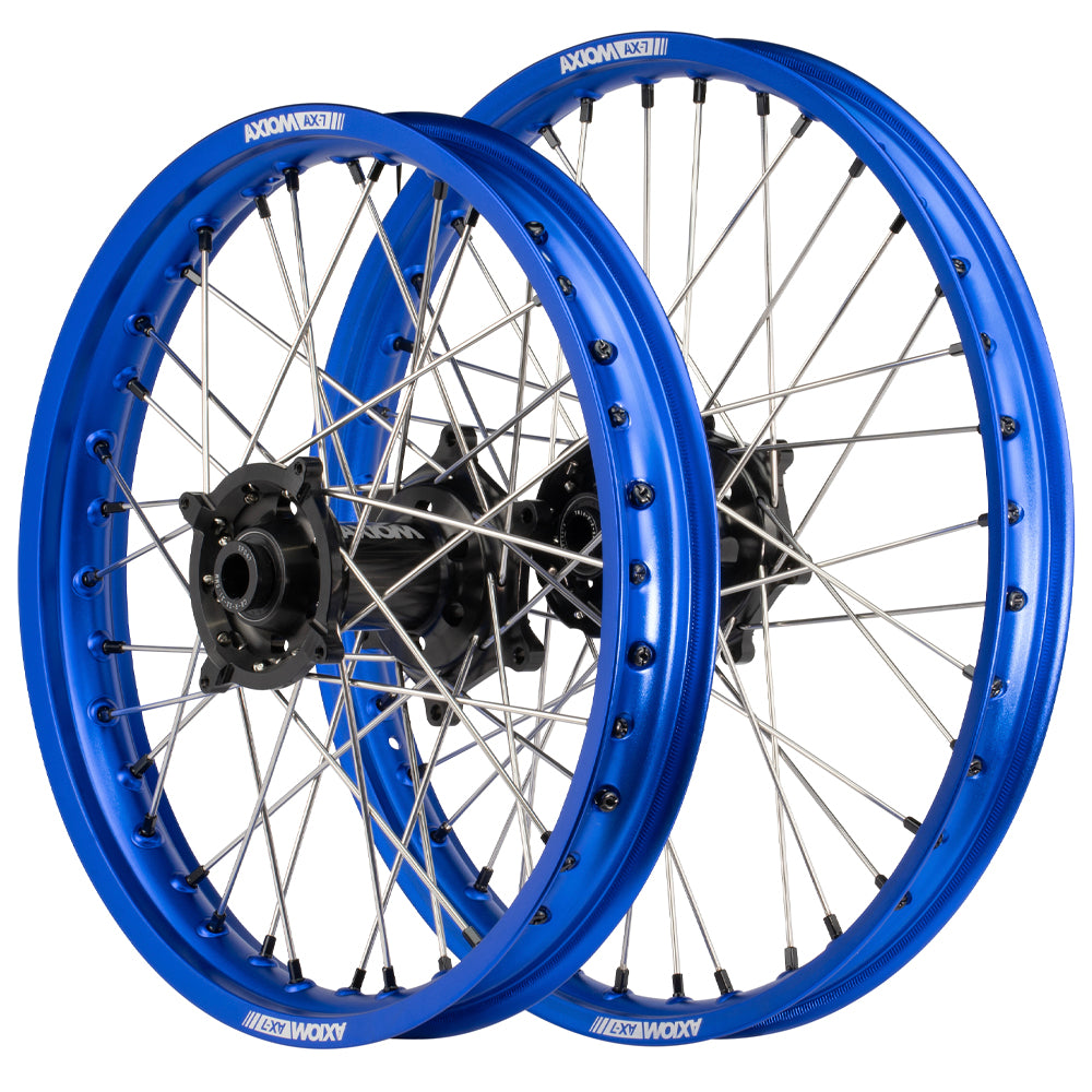 Axiom Yamaha WR250R 2007-24 Blue Rim / Black Hub / Black Nipples 21x1.6/18x2.15 Complete Wheel Set