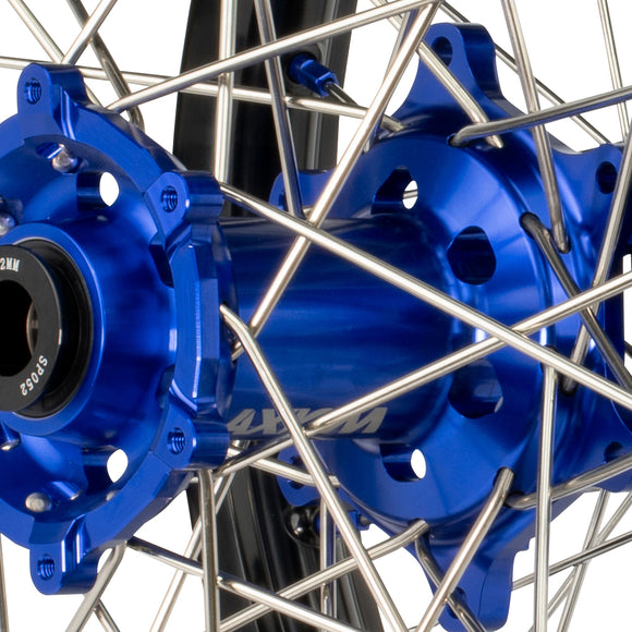 Axiom Yamaha YZ-YZF 2009-24 Black Rim / Blue Hub 19x2.15/19x2.50 Flat Track Wheel Set