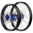 Axiom Yamaha YZ125-250 2017-21 Black Rim / Blue Hub / Blue Nipples 21x1.6/19x2.15 Wheel Set with Discs-1