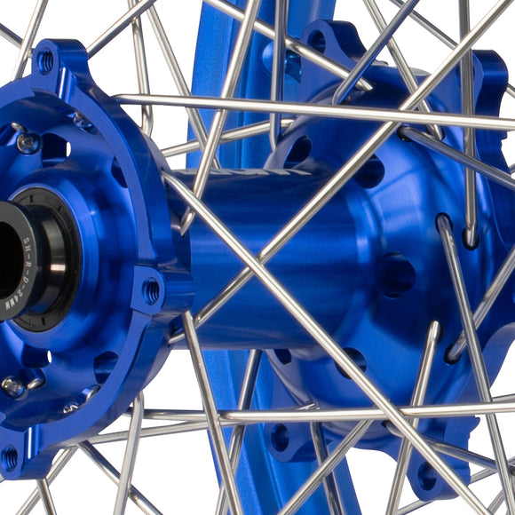 Axiom Yamaha YZ-YZF 2009-24 Blue Rim / Blue Hub / Blue Nipples 21x1.6/19x2.15 Complete Wheel Set