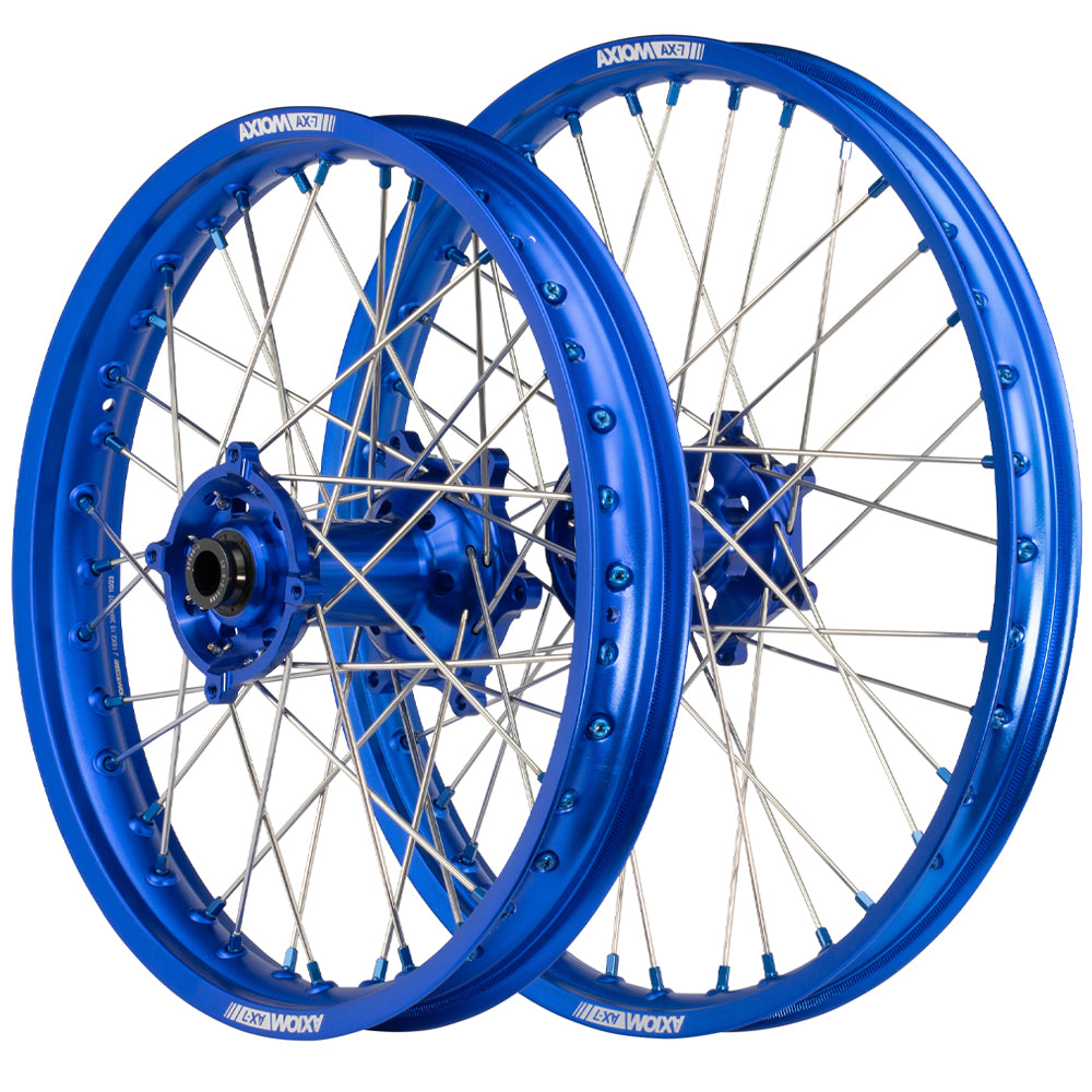Axiom Yamaha WR250-450F 2003-18 Blue Rim / Blue Hub / Blue Nipples 21x1.6/18x2.15 Complete Wheel Set