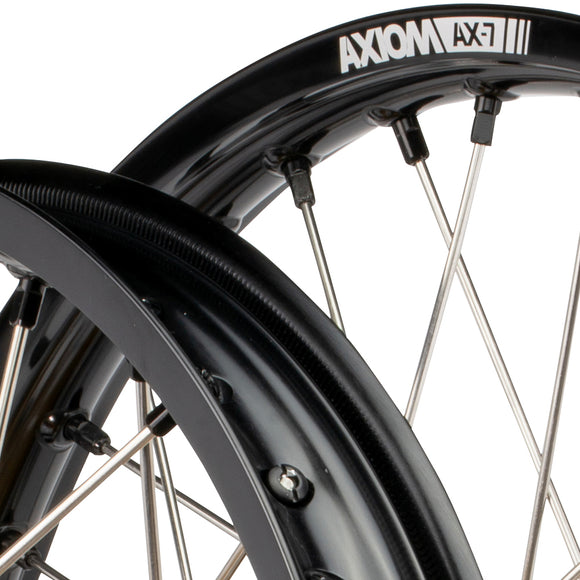 Axiom Honda CRF250-450R 2014-24 Black Rim / Gold Hub 19x2.15/19x2.50 Flat Track Wheel Set