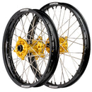 Axiom Honda CRF250-450R 2014-24 Black Rim / Gold Hub 19x2.15/19x2.50 Flat Track Wheel Set-1