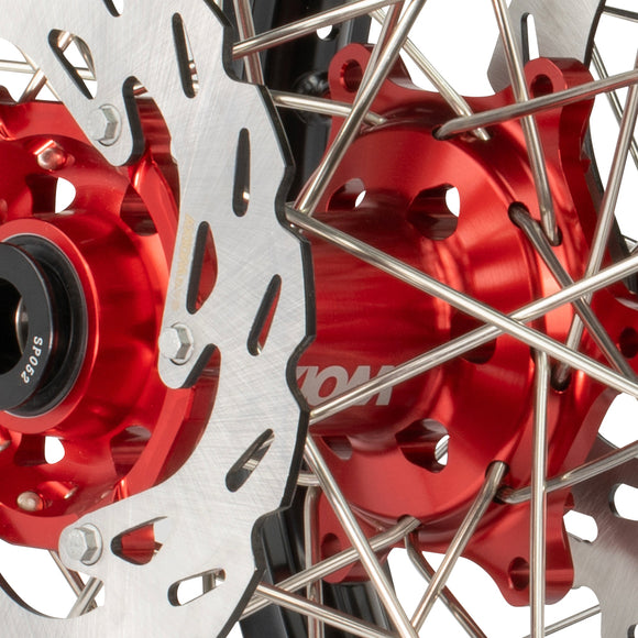 Axiom Honda CRF250X 2004-17 / 450X 2005-18 Black Rim / Red Hub / Red Nipples 21x1.6/18x2.15 Wheel Set with Discs