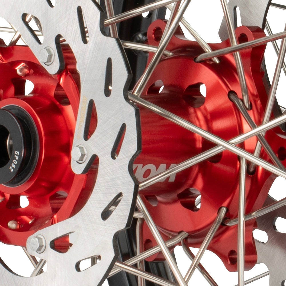 Axiom Yamaha YZ250F 2016-20 Black Rim / Red Hub / Red Nipples 21x1.6/19x2.15 Wheel Set with Discs