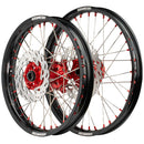 Axiom Husqvarna TE-FE 125-501 2014-24 Black Rim / Red Hub / Red Nipples 21x1.6/18x2.15 Wheel Set with Discs-1