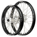 Axiom Yamaha / Suzuki YZ85/RM85 1993-24 BW Black Rim / Silver Hub 19x1.6/16x1.85 Complete Wheel Set-1