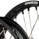 Axiom Gas Gas EC250-500F 2021-24 Black Rim / Silver Hub / Black Nipples 21x1.6/18x2.15 Wheel Set with Discs-4