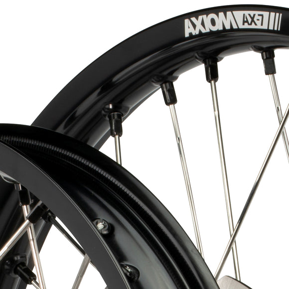 Axiom Suzuki DRZ400E 2000-24 Black Rim / Silver Hub / Black Nipples 21x1.6 / 18x2.15 Wheel Set with Discs