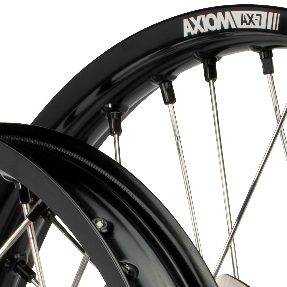 Axiom Husqvarna TC-FC 125-450 2014-24 Black Rim / Silver Hub / Black Nipples 21x1.6/19x2.15 Wheel Set with Discs