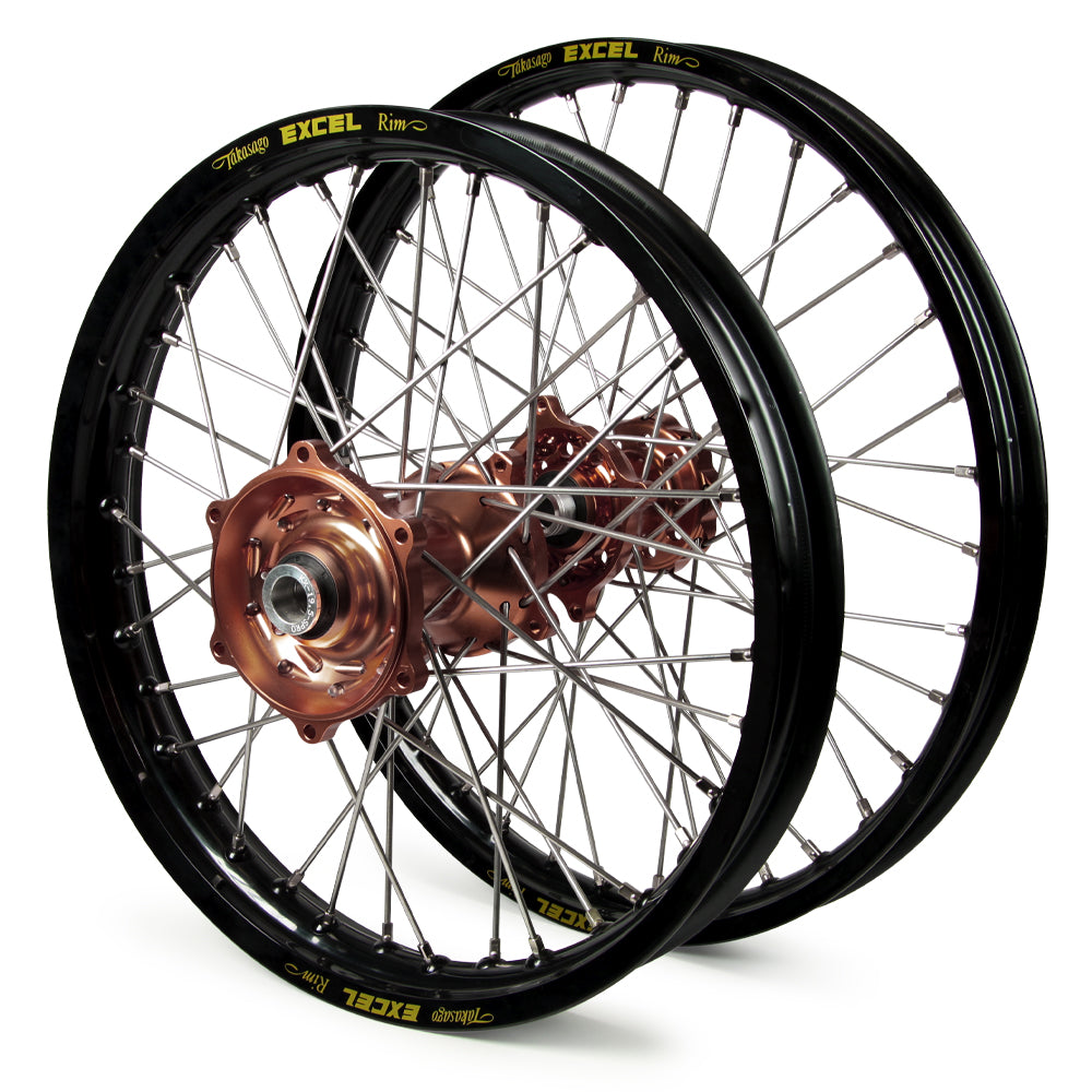 Talon/Excel Kawasaki KX125-250 06-08 / KX250F 06-20 / KX450F 06-18 21/19 Black Rim/Mag Hub Wheel set