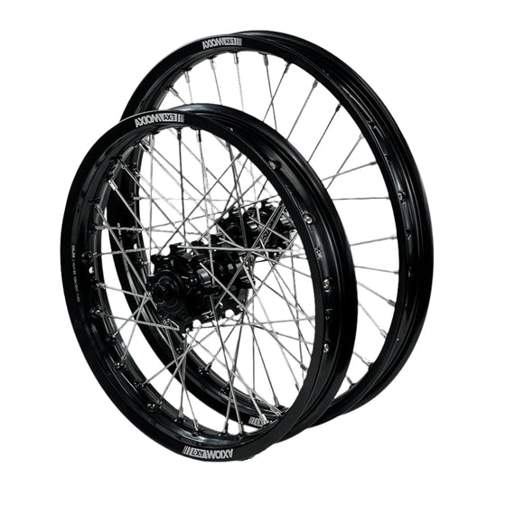 Axiom Sur Ron Light Bee 19x1.6/17x1.85 Black Rim / Black Hub Wheel Set