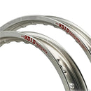 Kawasaki KX-KXF-KLX 2005-2025 21/18 OEM Front/Rear Silver DID Rim & Bulldog Spoke Set-2