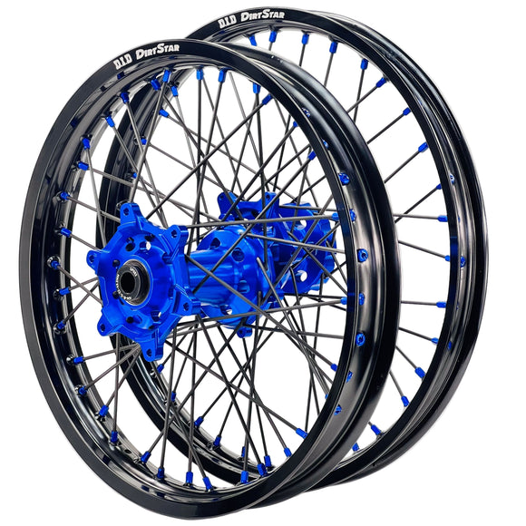 DID DirtStar / Axiom Honda CRF250-450R 2014-26 Black Rim / Blue Hub / Black Spokes / Blue Nipples 21x1.6/18x2.15 Enduro Wheel Set