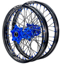 DID DirtStar / Axiom Sherco SE/SEF 2009-26 Black Rim / Blue Hub / Black Spokes / Blue Nipples 21x1.6/18x2.15 Enduro Wheel Set-1