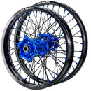 DID DirtStar / Axiom Yamaha WR250-450F 2003-18 Black Rim / Blue Hub / Black Spokes / Blue Nipples 21x1.6/18x2.15 Enduro Wheel Set-2