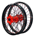 DID DirtStar / Axiom KTM / Husqvarna / GasGas 2003-26 Black Rim / Orange Hub / Black Spokes / Orange Nipples 21x1.6/19x2.15 Motocross Wheel Set-1