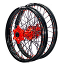 DID DirtStar / Axiom KTM / Husqvarna / GasGas 2003-26 Black Rim / Orange Hub / Black Spokes / Orange Nipples 21x1.6/19x2.15 Motocross Wheel Set-2