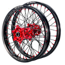 DID DirtStar / Axiom KTM / Husqvarna / GasGas 2003-26 Black Rim / Red Hub / Black Spokes / Red Nipples 21x1.6/18x2.15 Enduro Wheel Set-2