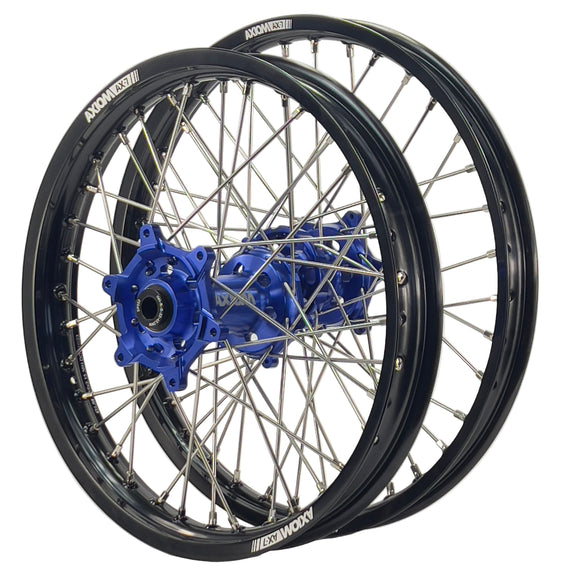 Axiom Yamaha WR250-450F 2003-18 Black Rim / Blue Hub 21x1.6/18x2.15 Enduro Wheel Set
