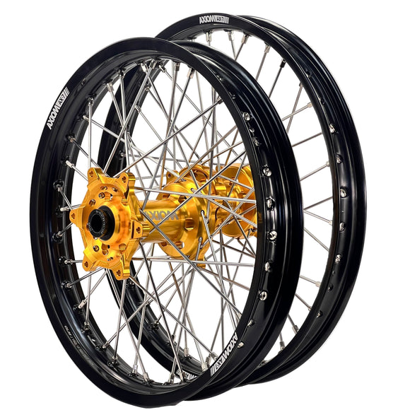 Axiom Yamaha YZ-YZF 2009-26 Black Rim / Gold Hub 21x1.6/19x2.15 Motocross Wheel Set