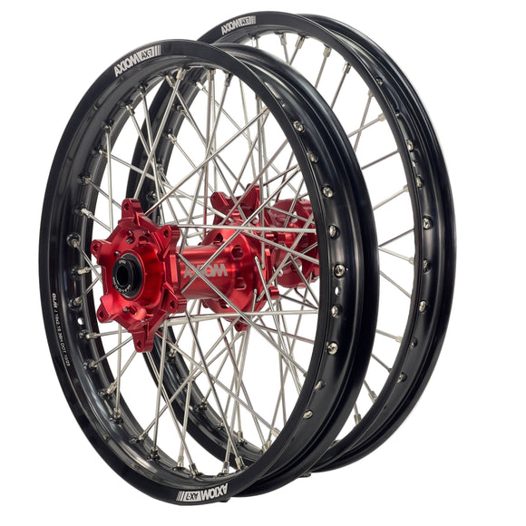 Axiom KTM / Husqvarna / GasGas 2003-26 Black Rim / Red Hub 21x1.6/19x2.15 Motocross Wheel Set