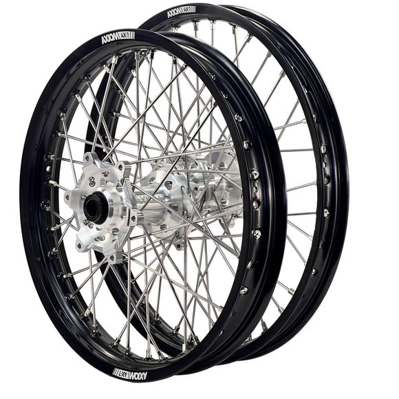 Axiom Honda CRF250-450R 2014-26 Black Rim / Silver Hub 21x1.6/19x2.15 Motocross Wheel Set