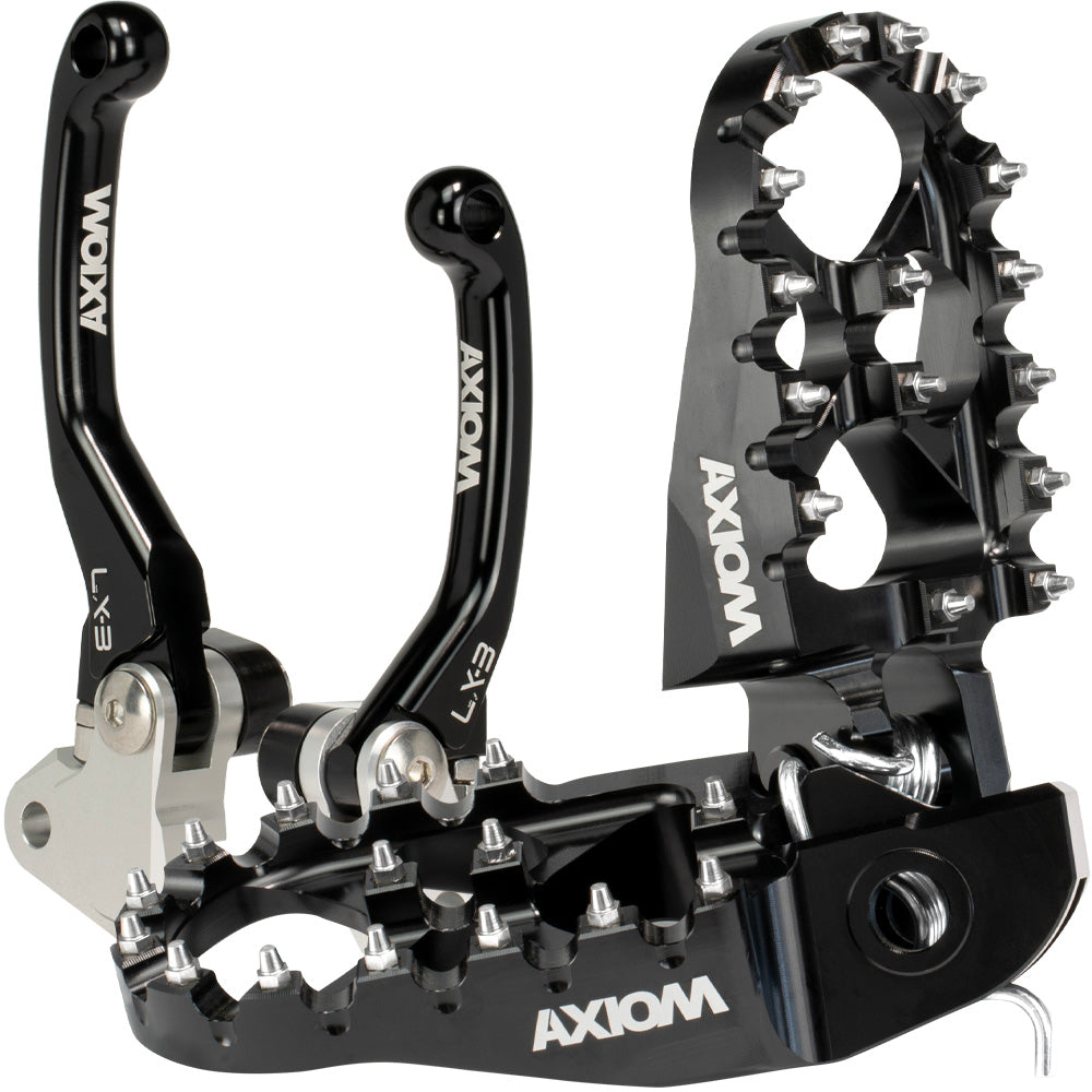 Axiom Gas Gas MC65-85 2021-2024 Black Brake & Clutch Lever / Footpeg Kit