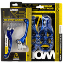 Axiom Gas Gas MC-EX 125-450 2021-23 Blue Brake & Clutch Lever / Footpeg Kit-2