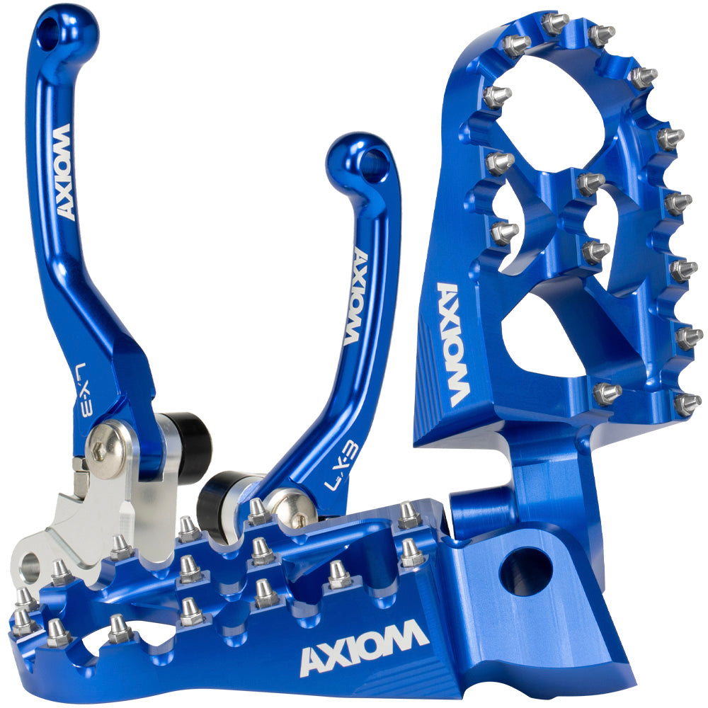 Axiom Husqvarna TE-FE 150-501 2022-23 Blue Brake & Clutch Lever / Footpeg Kit