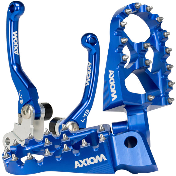 Axiom Husqvarna TE-FE 150-501 2022-23 Blue Brake & Clutch Lever / Footpeg Kit