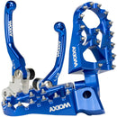 Axiom Gas Gas EC 250-300-350 2021-23 Blue Brake & Clutch Lever / Footpeg Kit-1