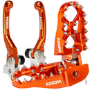 Axiom KTM SX125 05-08 / SX 250 05 / SXF250 05-06 / SXF450 07-08 / EXC400-450-525 05-07 Orange Brake & Clutch Lever / Footpeg Kit-1