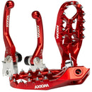 Axiom Gas Gas EC-MC 125-250-300-350-450-500F 2024 Red Brake & Clutch Lever / Footpeg Kit-1