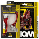 Axiom Honda CR125-250 04-07 / CRF250-450 R 04-06 / CRF250-450X 04-17 Red Brake & Clutch Lever / Footpeg Kit-2