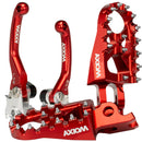 Axiom Honda CR125-250 04-07 / CRF250-450 R 04-06 / CRF250-450X 04-17 Red Brake & Clutch Lever / Footpeg Kit-1