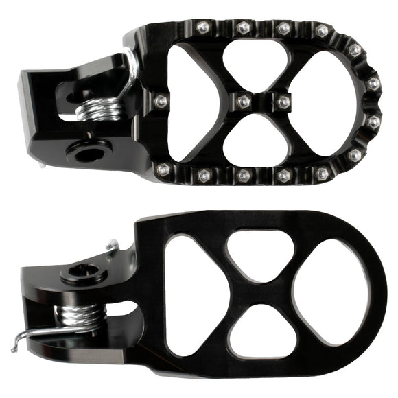 Axiom Kawasaki KX250-450F 2007-23 Black Footpegs
