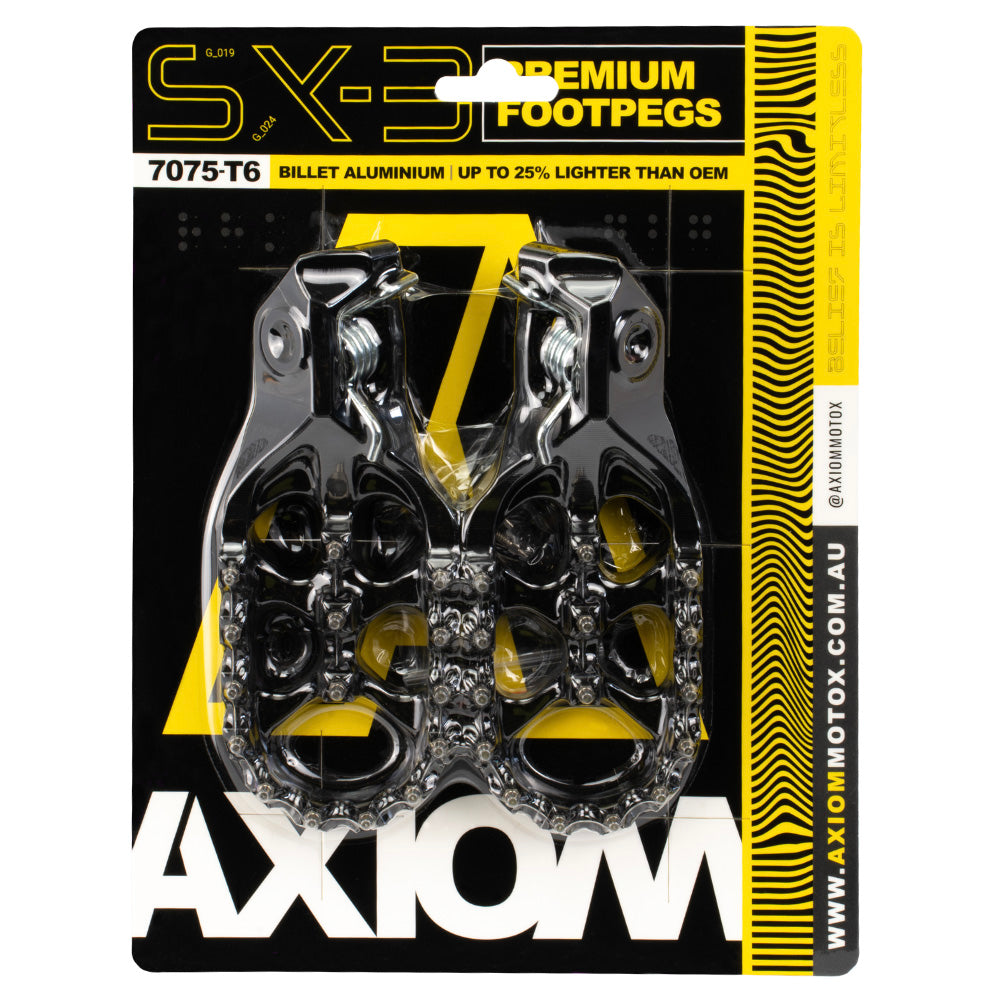 Axiom KTM / Husqvarna 2023-24 / GasGas 125-450 2024 Black Footpegs
