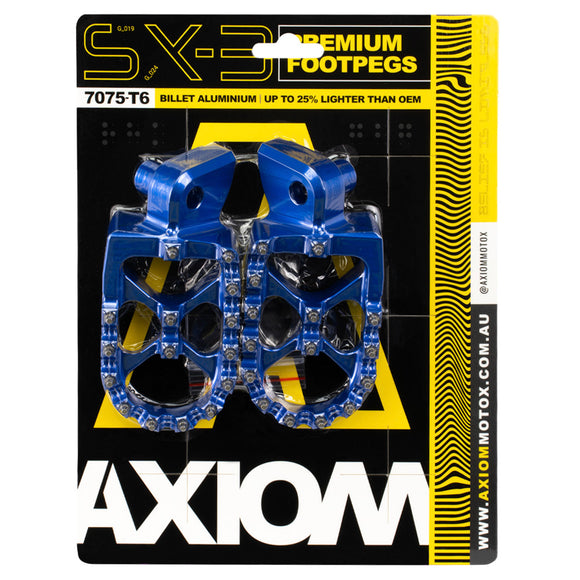 Axiom Yamaha YZ-YZF-WRF 1999-23 Blue Footpegs