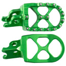 Axiom Kawasaki KX250-450F 2007-23 Green Footpegs-5
