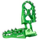 Axiom Kawasaki KX250-450F 2007-23 Green Footpegs-1