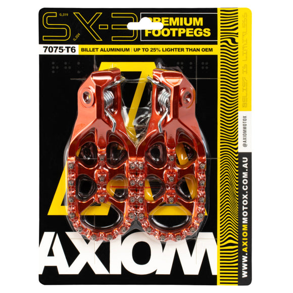 Axiom KTM / Husqvarna 2023-24 / GasGas 125-450 2024 Orange Footpegs