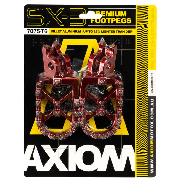 Axiom Beta RR 2St / 4St 2020-23 Red Footpegs