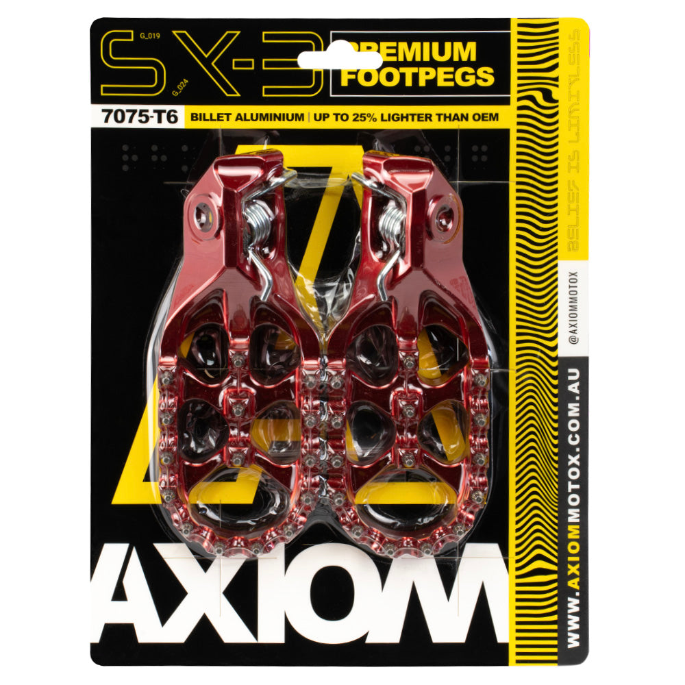 Axiom KTM / Husqvarna 2023-24 / GasGas 125-450 2024 Red Footpegs