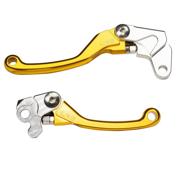 Axiom Gold Kawasaki KX-KXF / Suzuki RMZ Flex Lever Set